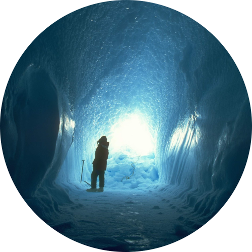 Ice-Cave picture -in circle